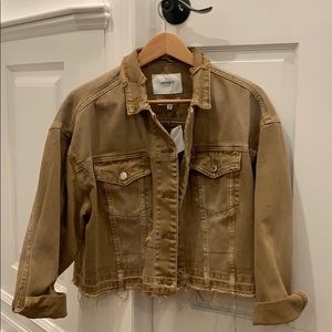 Oversized Cropped Denim Jacket